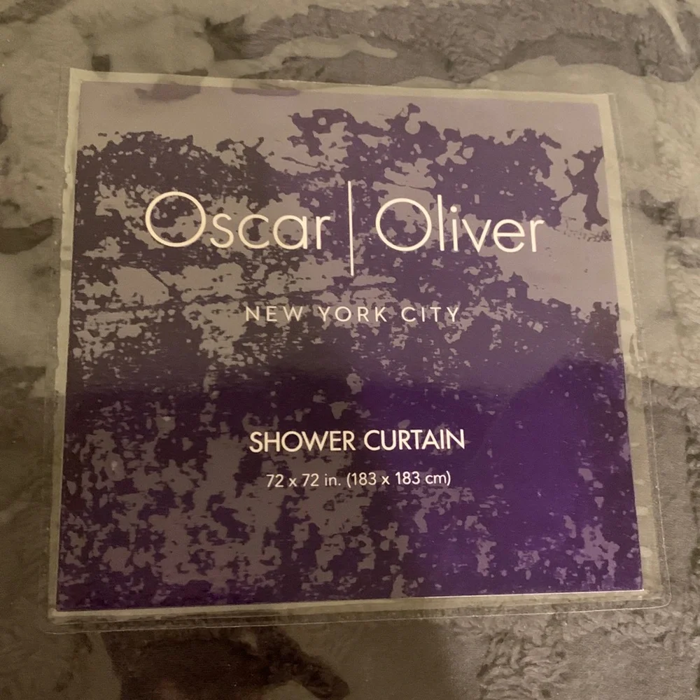 Oscar Oliver navy Shower Curtain